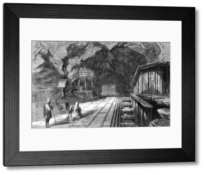 Framed Print : The Grotto of Santa Rosalia, Palermo - from a drawing by the Rev. S.C. Malan, 1860. Creator: Unknown Framed Print : The Grotto of Santa Rosalia, Palermo - from a drawing by the Rev. S.C. Malan, 1860. Creator: Unknown
