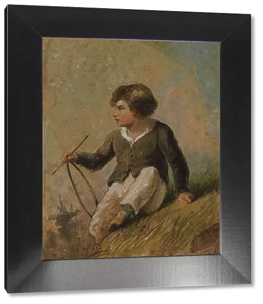 Young Boy with Hoop and Stick, mid 19th century. Creator: Alfred Jacob Miller