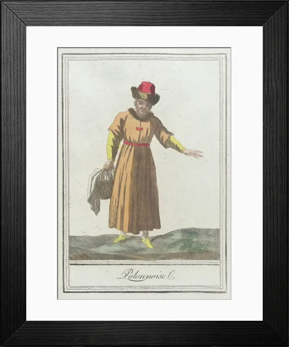 Framed Print : Costumes de Différents Pays, Polonnoise, c1797. Creators: Jacques Grasset de Saint-Sauveur, LF Labrousse Framed Print : Costumes de Différents Pays, Polonnoise, c1797. Creators: Jacques Grasset de Saint-Sauveur, LF Labrousse