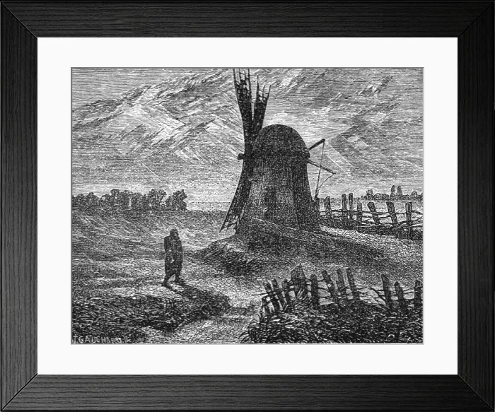 Framed Print : Windmill near Dorpat; The Baltic Provinces of Russia, 1875. Creator: Unknown Framed Print : Windmill near Dorpat; The Baltic Provinces of Russia, 1875. Creator: Unknown