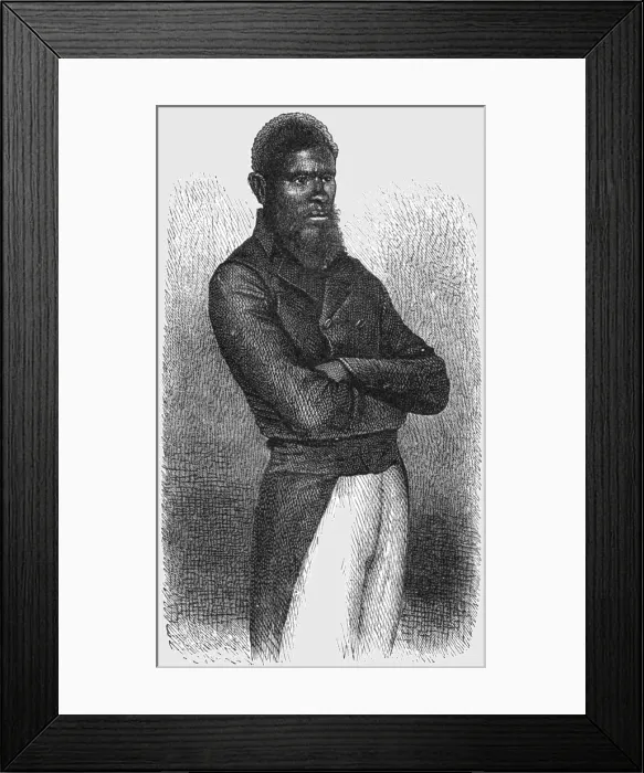 Framed Print : Native Chief of Uen; Some Account of New Caledonia, 1875. Creator: Unknown