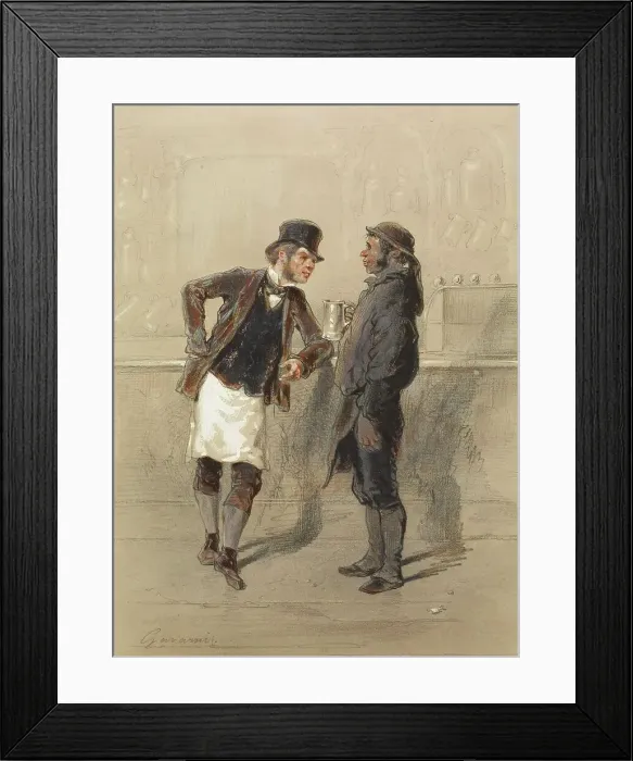 Framed Print : Car Man and Coal Heaver, 1848. Creator: Paul Gavarni Framed Print : Car Man and Coal Heaver, 1848. Creator: Paul Gavarni