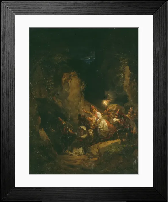 Framed Print : Italian Bandits Abducting Some Women, 1823. Creator: Alexander Lauréus Framed Print : Italian Bandits Abducting Some Women, 1823. Creator: Alexander Lauréus