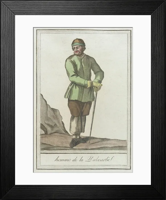 Framed Print : Costumes de Différents Pays, Homme de la Dalecarlie, c1797. Creators: Jacques Grasset de Saint-Sauveur, LF Labrousse