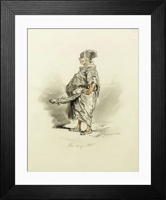 Framed Print : Pas coquette, 19th century. Creator: Paul Gavarni Framed Print : Pas coquette, 19th century. Creator: Paul Gavarni