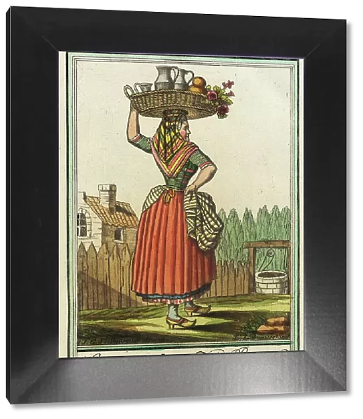 Costumes de Différent Pays, Laitiere des Environs de Bordeaux, c1797. Creators: Jacques Grasset de Saint-Sauveur, LF Labrousse