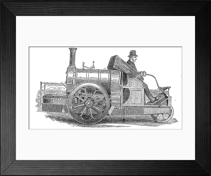 Framed Print : Locomotive Steam-carriage for common roads, built for the Earl of Caithness, 1860. Creator: Unknown Framed Print : Locomotive Steam-carriage for common roads, built for the Earl of Caithness, 1860. Creator: Unknown