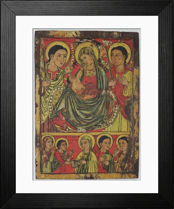 Framed Print : Right Half of a Diptych with the Virgin and Child Flanked by Angels, late 15th century. Creator: Unknown Framed Print : Right Half of a Diptych with the Virgin and Child Flanked by Angels, late 15th century. Creator: Unknown