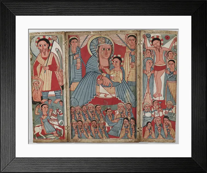 Framed Print : The Virgin and Child with Archangels, Scenes from the Life of Christ, and Saints, early 17th century Creator: Unknown Framed Print : The Virgin and Child with Archangels, Scenes from the Life of Christ, and Saints, early 17th century Creator: Unknown