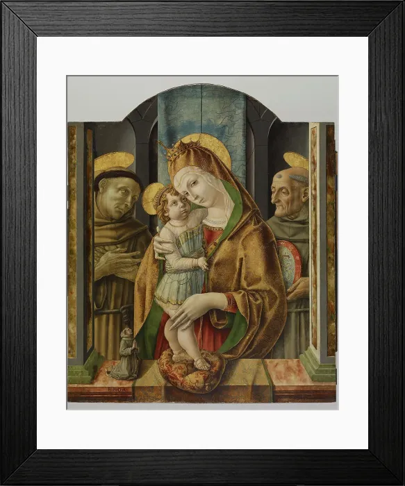 Framed Print : Virgin and Child with Saints and Donor, c1490. Creator: Carlo Crivelli Framed Print : Virgin and Child with Saints and Donor, c1490. Creator: Carlo Crivelli