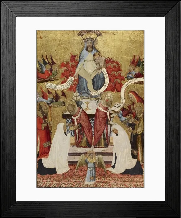 Framed Print : Communion and Consecration of Santa Francesca Romana, c1445. Creator: Antonio del Massaro da Viterbo Framed Print : Communion and Consecration of Santa Francesca Romana, c1445. Creator: Antonio del Massaro da Viterbo
