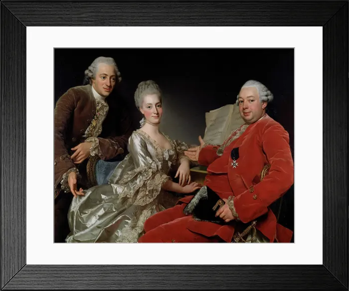 Framed Print : John Jennings Esq. his Brother and Sister-in-Law, 1769. Creator: Alexander Roslin Framed Print : John Jennings Esq. his Brother and Sister-in-Law, 1769. Creator: Alexander Roslin