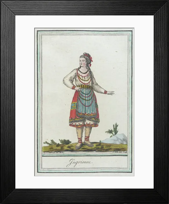 Framed Print : Costumes de Différents Pays, Ingrienne, c1797. Creators: Jacques Grasset de Saint-Sauveur, LF Labrousse Framed Print : Costumes de Différents Pays, Ingrienne, c1797. Creators: Jacques Grasset de Saint-Sauveur, LF Labrousse