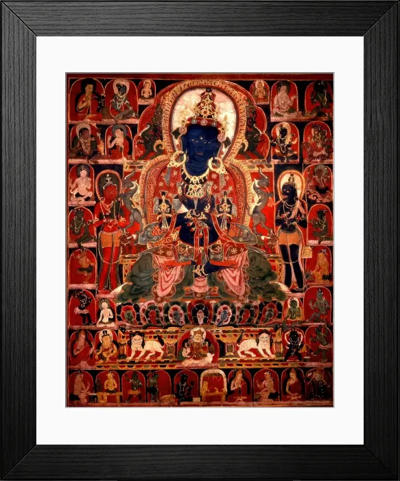 Framed Print : Vajradhara with Mahasiddhas, c1400. Creator: Unknown Framed Print : Vajradhara with Mahasiddhas, c1400. Creator: Unknown