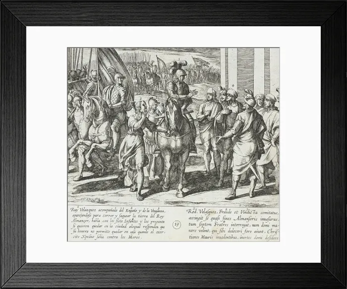 Framed Print : The Infantes Offer to Accompany Ruy Velazquez in His Campaign Against the Moors, 1612. Creator: Antonio Tempesta Framed Print : The Infantes Offer to Accompany Ruy Velazquez in His Campaign Against the Moors, 1612. Creator: Antonio Tempesta