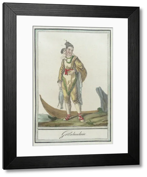 Framed Print : Costumes de Différents Pays, Groenlandaise, c1797. Creators: Jacques Grasset de Saint-Sauveur, LF Labrousse Framed Print : Costumes de Différents Pays, Groenlandaise, c1797. Creators: Jacques Grasset de Saint-Sauveur, LF Labrousse