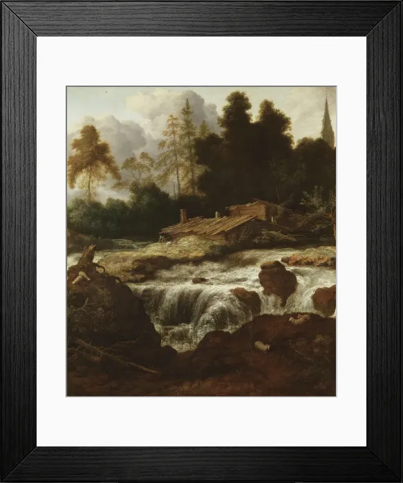 Framed Print : Landscape with a Waterfall. Creator: Allart van Everdingen Framed Print : Landscape with a Waterfall. Creator: Allart van Everdingen