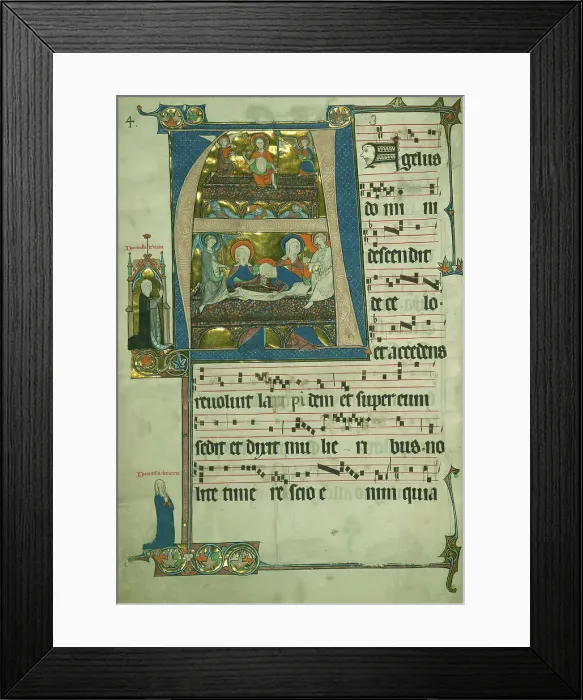 Framed Print : Letter A, the Beaupré Antiphonary (Volume I), 1290. Creator: Unknown Framed Print : Letter A, the Beaupré Antiphonary (Volume I), 1290. Creator: Unknown