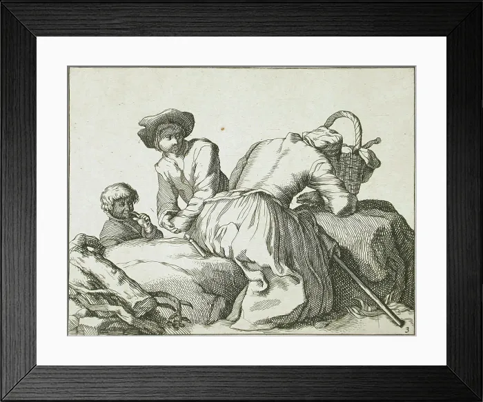 Framed Print : Peasant Family, 17th century. Creator: Unknown Framed Print : Peasant Family, 17th century. Creator: Unknown
