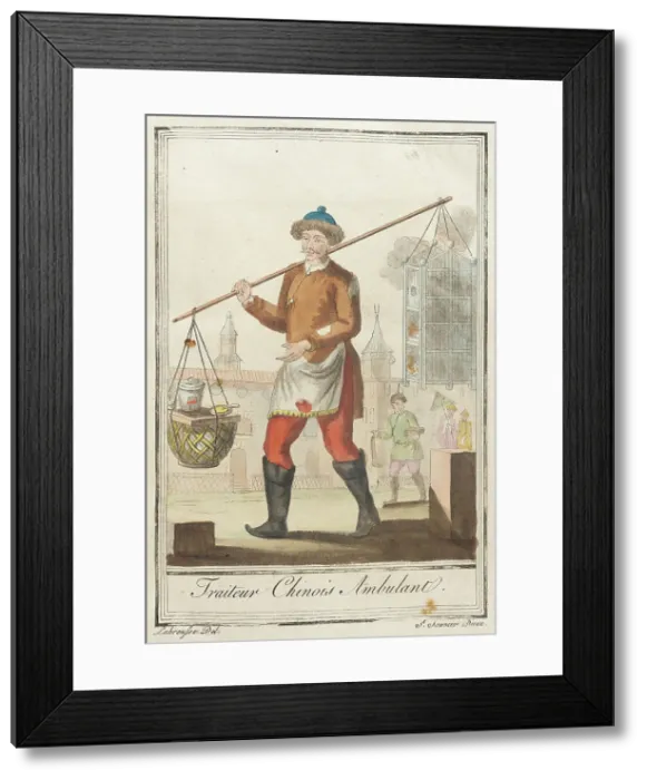 Framed Print : Costumes de Différents Pays, Traiteur Chinois Ambulant, c1797. Creators: Jacques Grasset de Saint-Sauveur, LF Labrousse Framed Print : Costumes de Différents Pays, Traiteur Chinois Ambulant, c1797. Creators: Jacques Grasset de Saint-Sauveur, LF Labrousse