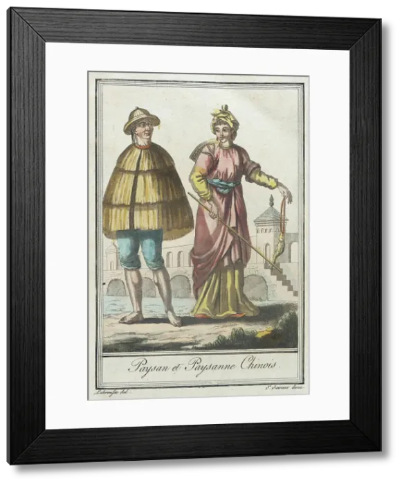 Framed Print : Costumes de Différents Pays, Paysan et Paysanne Chinois, c1797. Creators: Jacques Grasset de Saint-Sauveur, LF Labrousse Framed Print : Costumes de Différents Pays, Paysan et Paysanne Chinois, c1797. Creators: Jacques Grasset de Saint-Sauveur, LF Labrousse