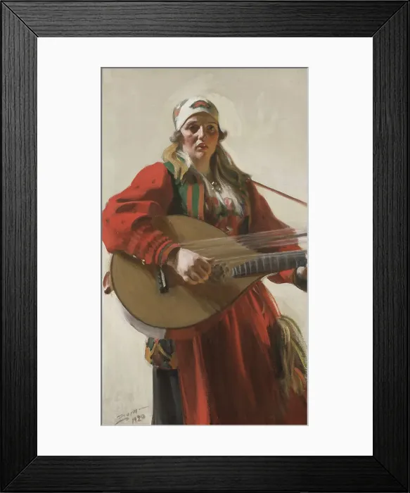 Framed Print : Home Tunes, 1920. Creator: Anders Leonard Zorn Framed Print : Home Tunes, 1920. Creator: Anders Leonard Zorn