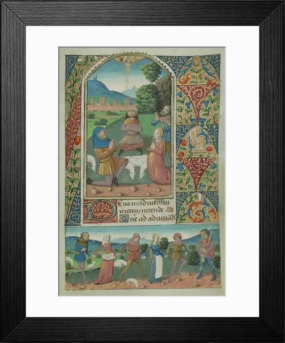 Framed Print : Page from a Book of Hours, 4th quarter 15th century. Creator: Unknown Framed Print : Page from a Book of Hours, 4th quarter 15th century. Creator: Unknown