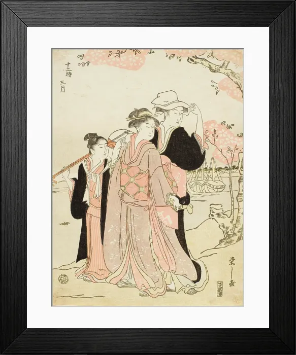 Framed Print : The 3rd Month, 1780s. Creator: Hosoda Eishi Framed Print : The 3rd Month, 1780s. Creator: Hosoda Eishi