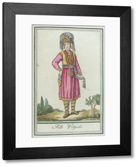 Framed Print : Costumes de Différents Pays, Fille Wotÿake, c1797. Creators: Jacques Grasset de Saint-Sauveur, LF Labrousse Framed Print : Costumes de Différents Pays, Fille Wotÿake, c1797. Creators: Jacques Grasset de Saint-Sauveur, LF Labrousse