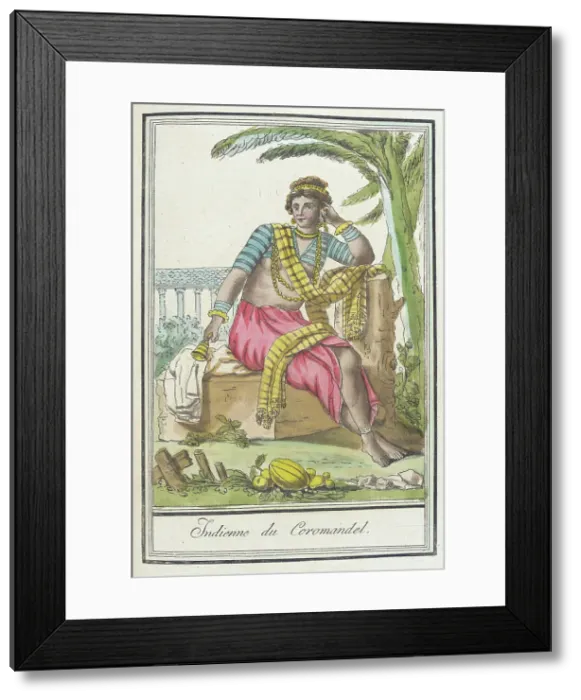 Framed Print : Costumes de Différents Pays, Indienne du Coromandel, c1797. Creators: Jacques Grasset de Saint-Sauveur, LF Labrousse Framed Print : Costumes de Différents Pays, Indienne du Coromandel, c1797. Creators: Jacques Grasset de Saint-Sauveur, LF Labrousse