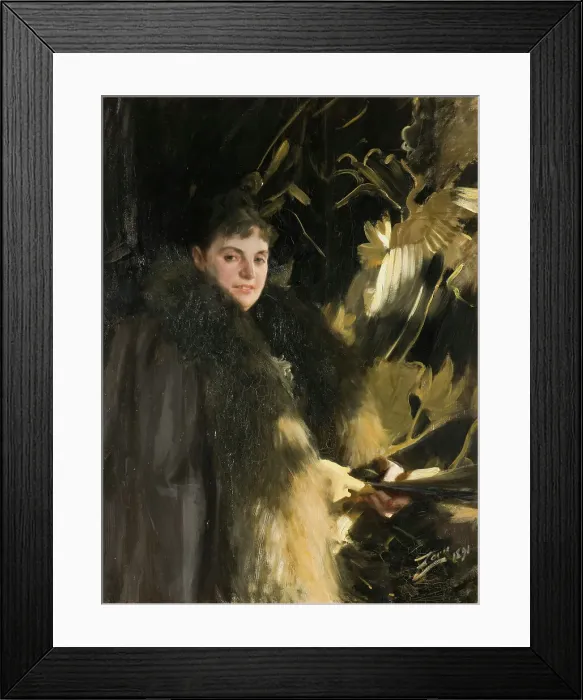 Framed Print : Mrs Veronica Heiss, 1891. Creator: Anders Leonard Zorn Framed Print : Mrs Veronica Heiss, 1891. Creator: Anders Leonard Zorn