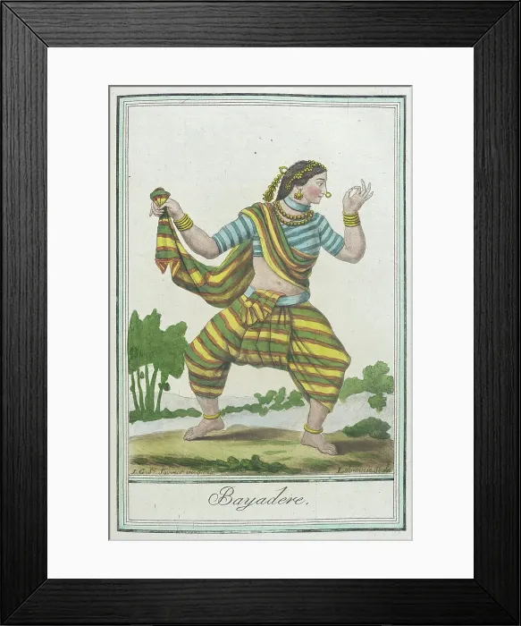 Framed Print : Costumes de Différents Pays, Bayadere, c1797. Creators: Jacques Grasset de Saint-Sauveur, LF Labrousse Framed Print : Costumes de Différents Pays, Bayadere, c1797. Creators: Jacques Grasset de Saint-Sauveur, LF Labrousse