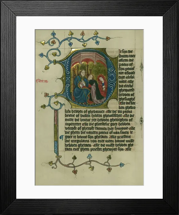 Framed Print : Papal Confession before a pope, 1400-1404. Creator: Unknown Framed Print : Papal Confession before a pope, 1400-1404. Creator: Unknown