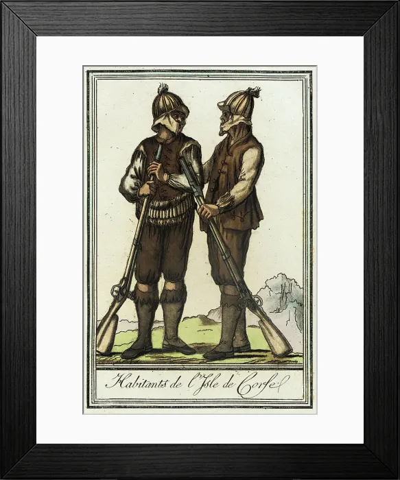 Framed Print : Costumes de Différent Pays, Habitants de l'Isle de Corse, c1797. Creators: Jacques Grasset de Saint-Sauveur, LF Labrousse Framed Print : Costumes de Différent Pays, Habitants de l'Isle de Corse, c1797. Creators: Jacques Grasset de Saint-Sauveur, LF Labrousse