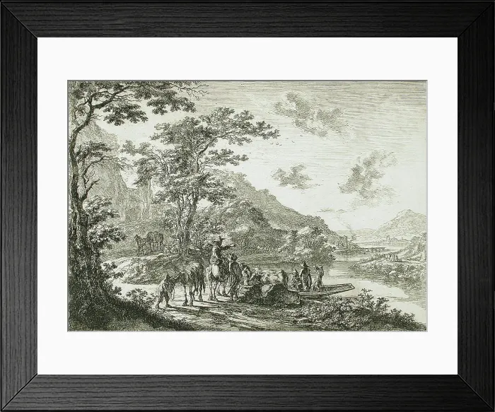 Framed Print : View of the Tiber in the Campagna, between circa 1641 and circa 1652. Creator: Jan Dirksz Both Framed Print : View of the Tiber in the Campagna, between circa 1641 and circa 1652. Creator: Jan Dirksz Both