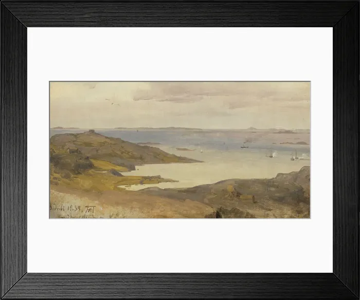 Framed Print : Motif from Bohuslän, Sweden. Study, 1835. Creator: Andreas Achenbach Framed Print : Motif from Bohuslän, Sweden. Study, 1835. Creator: Andreas Achenbach