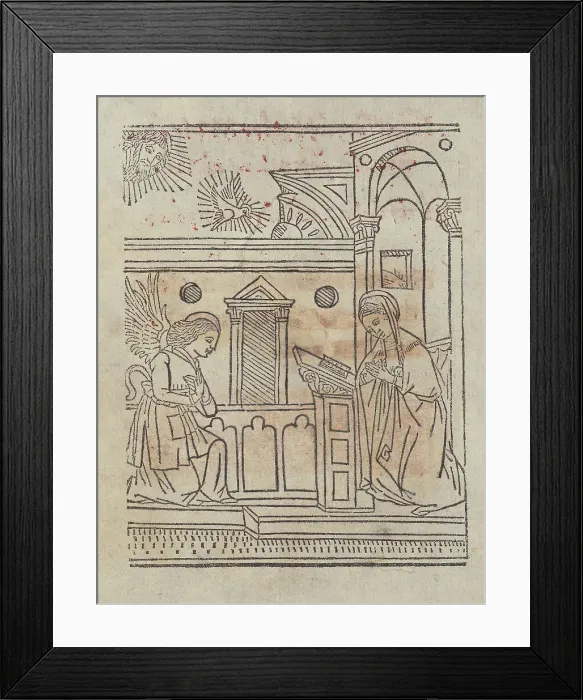 Framed Print : The Annunciation, 1497. Creator: Unknown Framed Print : The Annunciation, 1497. Creator: Unknown
