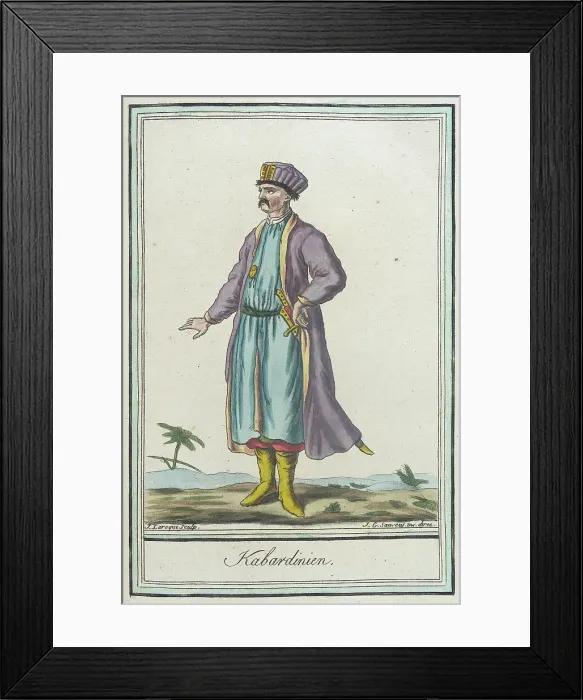 Framed Print : Costumes de Différents Pays, Kabardinien, c1797. Creators: Jacques Grasset de Saint-Sauveur, LF Labrousse
