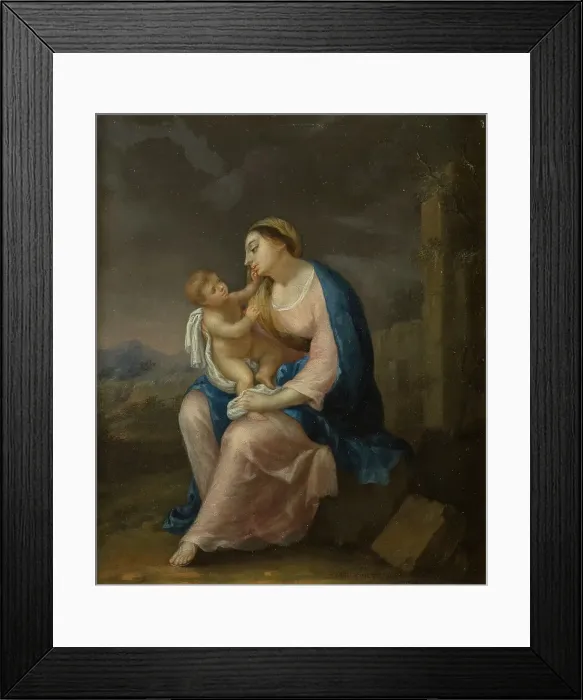 Framed Print : Madonna and Child, 1698. Creator: Andreas von Behn Framed Print : Madonna and Child, 1698. Creator: Andreas von Behn