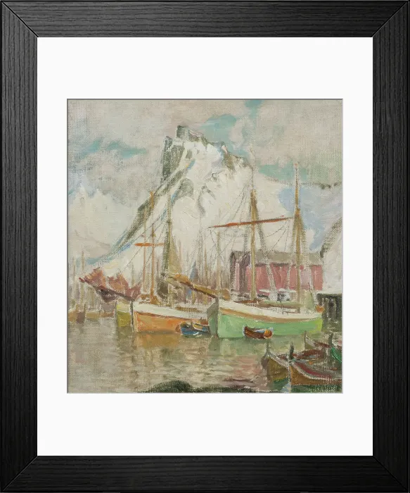 Framed Print : In the Harbour, Svolvaer. Study from Lofoten, 1905. Creator: Anna Katarina Boberg Framed Print : In the Harbour, Svolvaer. Study from Lofoten, 1905. Creator: Anna Katarina Boberg