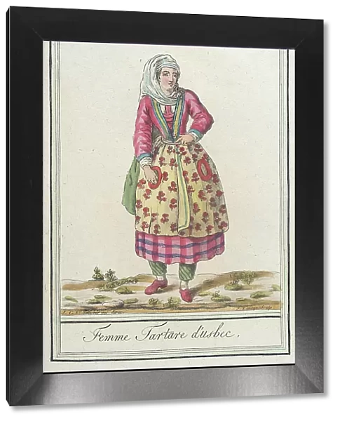 Costumes de Différents Pays, Femme Tartare d'Usbec, c1797. Creators: Jacques Grasset de Saint-Sauveur, LF Labrousse