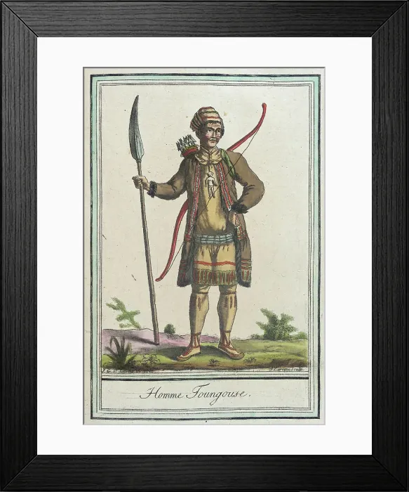 Framed Print : Costumes de Différents Pays, Homme Toungouse, c1797. Creators: Jacques Grasset de Saint-Sauveur, LF Labrousse Framed Print : Costumes de Différents Pays, Homme Toungouse, c1797. Creators: Jacques Grasset de Saint-Sauveur, LF Labrousse
