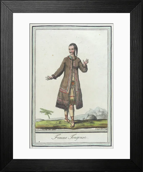 Framed Print : Costumes de Différents Pays, Femme Tongouse, c1797. Creators: Jacques Grasset de Saint-Sauveur, LF Labrousse Framed Print : Costumes de Différents Pays, Femme Tongouse, c1797. Creators: Jacques Grasset de Saint-Sauveur, LF Labrousse
