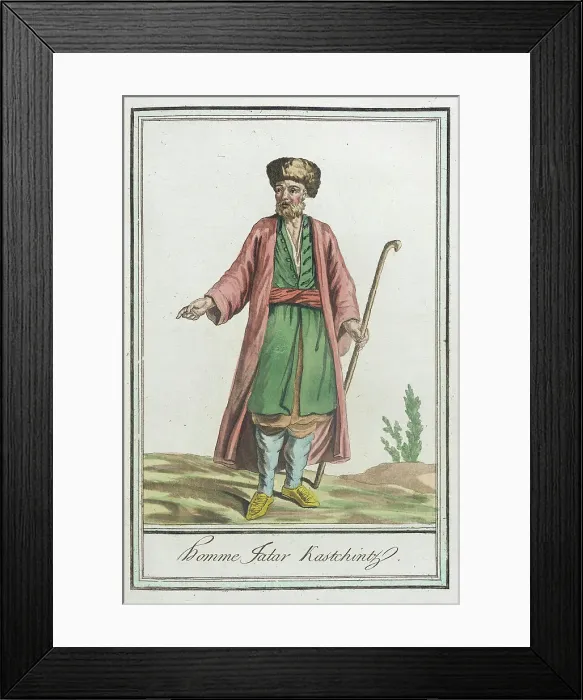 Framed Print : Costumes de Différents Pays, Homme Jatar Kastchintz, c1797. Creators: Jacques Grasset de Saint-Sauveur, LF Labrousse