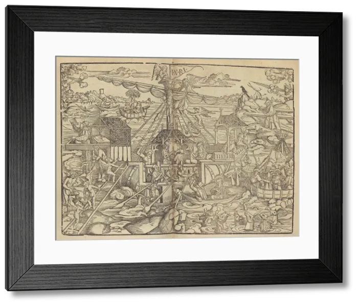 Framed Print : The Ship of Salvation, 1512. Creator: Johann Gruninger