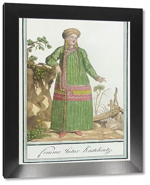 Costumes de Différents Pays, Femme Tatar Kastchintz, c1797. Creators: Jacques Grasset de Saint-Sauveur, LF Labrousse