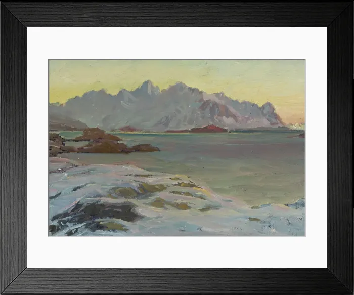 Framed Print : Mountains. Study from North Norway. Creator: Anna Katarina Boberg