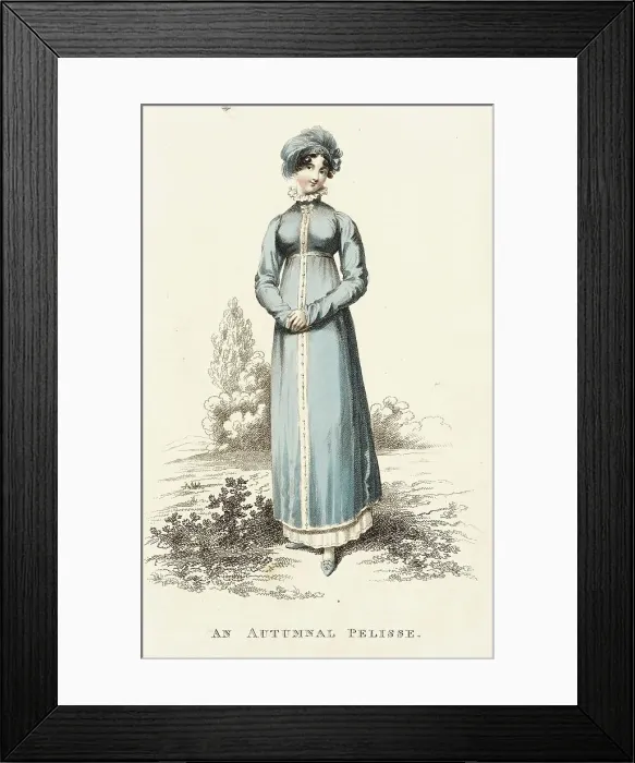 Framed Print : Fashion Plate (An Autumnal Pelisse), 1812. Creator: John Bell Framed Print : Fashion Plate (An Autumnal Pelisse), 1812. Creator: John Bell