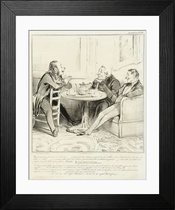 Framed Print : Une autre fois je fis encore un bon tour.. 1838. Creator: Honore Daumier Framed Print : Une autre fois je fis encore un bon tour.. 1838. Creator: Honore Daumier