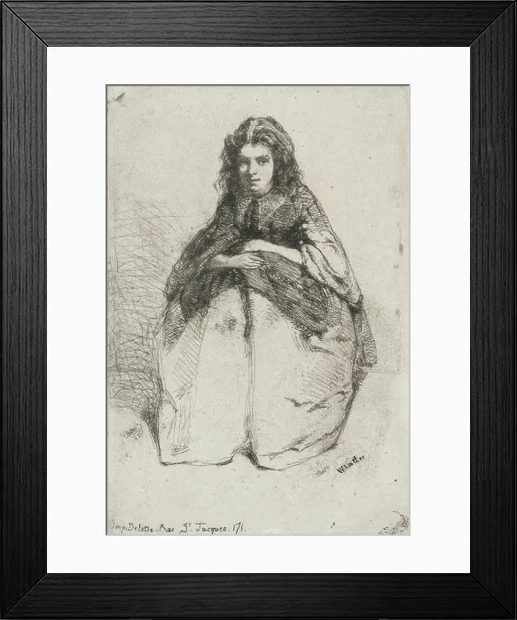 Framed Print : Fumette, 1858. Creator: James Abbott McNeill Whistler Framed Print : Fumette, 1858. Creator: James Abbott McNeill Whistler